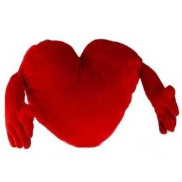 Coeur Main Rouge 70 cm