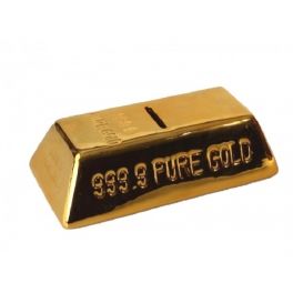 Gold Bar Ceramic Money Box