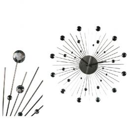 Reloj de Pared Metal y Cristales Reloj de Pared Metal y Cristales
