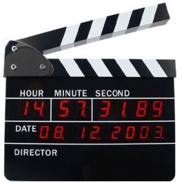 Reloj Despertador Digital Claqueta de Cine