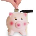 Ceramic Pig Savings Bank with Hammer  