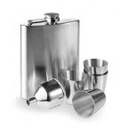 Steel Hip Flask Set with Accessories (7 pieces)