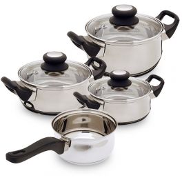 Batería de Cocina Acero Inoxidable (7 piezas)