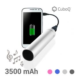 Chargeur de Batterie USB avec Haut Parleur CuboQ 3500 mAh