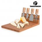 Plateau Fromage en Bambou avec Range-Couverts TakeTokio (5 pièces)