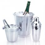 Stainless Steel Ice Buckets and Cocktail Shaker Set (4 pieces)