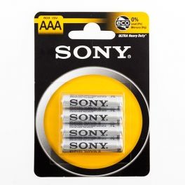 Pilas Salinas Ultra Sony AAA R03 1,5V (pack de 4) Pilas Salinas Ultra Sony AAA R03 1,5V (pack de 4)