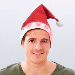 Father Christmas Hat with LED Stars