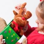 Peluche Navideño con Sonido en Caja Decorativa