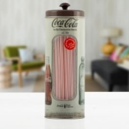 OUTLET Boîte Vintage pour Pailles Coca-Cola (Marques superficielles + sans emballage )