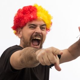 Peluca Afro Bandera de España