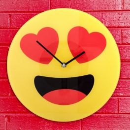 Reloj de Pared Emoticono Corazones