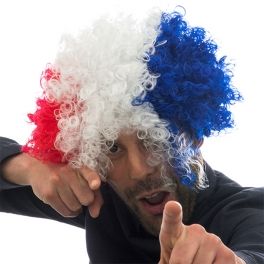 French Flag Afro Wig