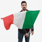 Italian Flag with Pole (90 x 60 cm)