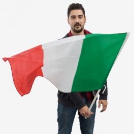 Bandera de Italia con Asta (90 x 60 cm)