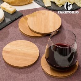 TakeTokio Set of Bamboo Coasters (pack of 4)