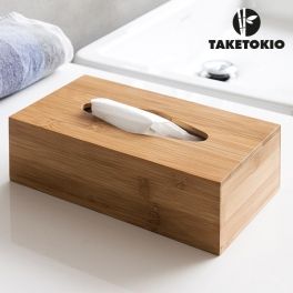 TakeTokio Bamboo Tissue Box